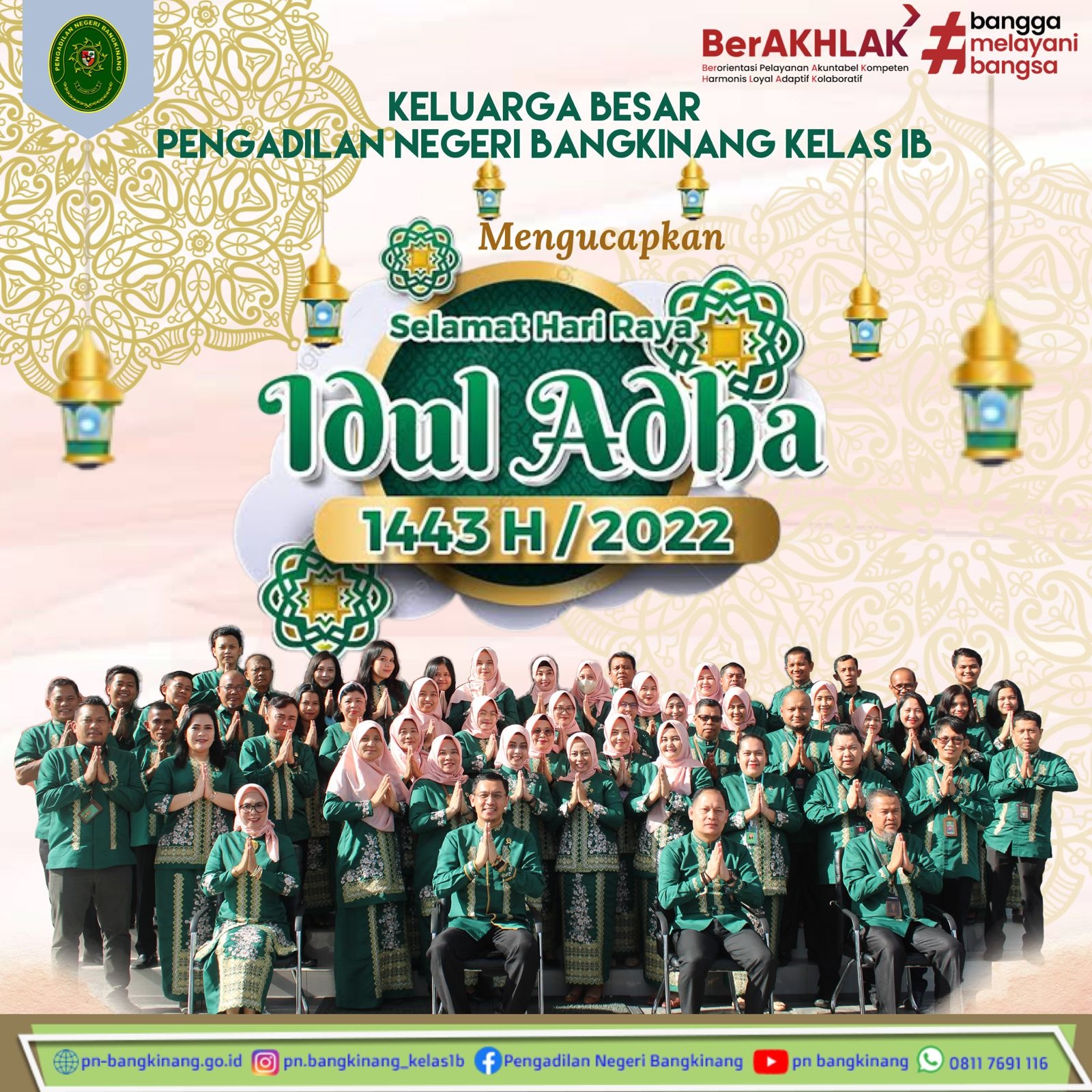 Keluarga Besar PN Bangkinang Mengucapkan Selamat Rari Raya Idul Adha 1443 H 2022